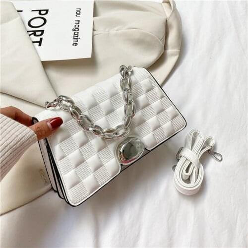 Fashion designer Shoulder Bags Retro Casual Women Totes Shopping Bag Female Leather Solid Color Chain Handbag for Women 2021