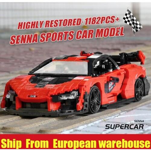 MOULD KING 10007 Car Toys The Senna Car Model 1182Pcs Building Blocks Assembly Bricks Toys Kids Christmas Gifts