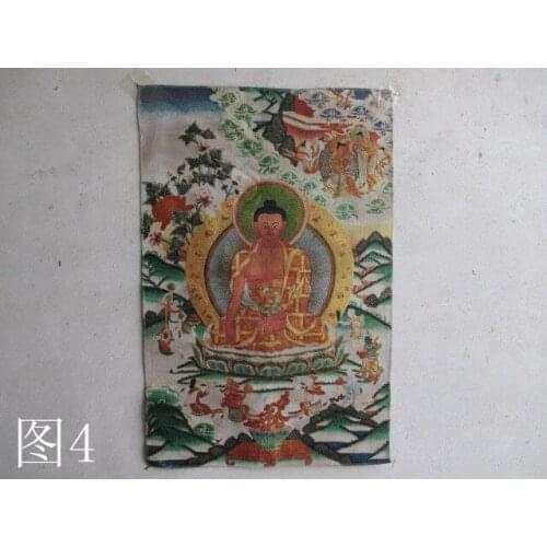 Tibet, silk embroidery thangka guanyin bodhisattva / 4