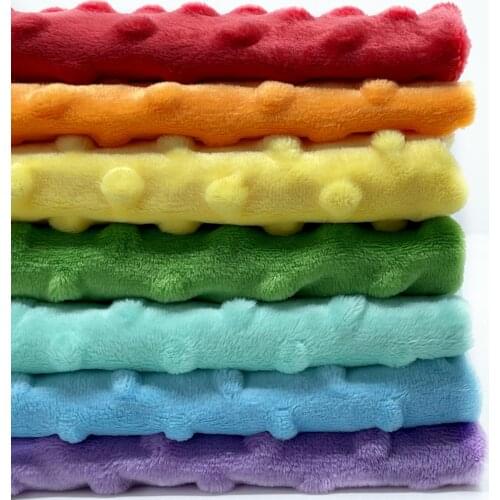 45x45cm Minky Dot Fabric Baby Super Soft Short Velvet Brewing Baby Comfort Towel Quilt Cover Blanket Bedding Fabric