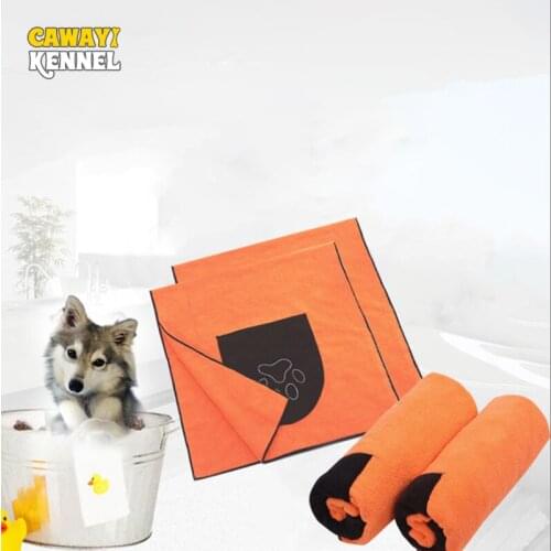 CAWAYI KENNEL Microfiber Pet Dog Absorbent Bath Towel Pet Dog Strong Drying Towel Cleaning Supplies Bathrobe D2221