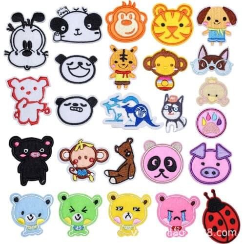 Embroidered Clothing Patch and Cloth Patch Childrens Ornaments Animal Embroidery Avatar Cartoon Cloth Stickers