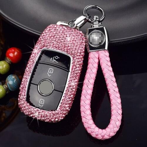 Blingbling FFull Rhinestones Car Key Protective Shell Cover For Benz E Class GLA/GLC/GLE E200LC180L A200L Keys