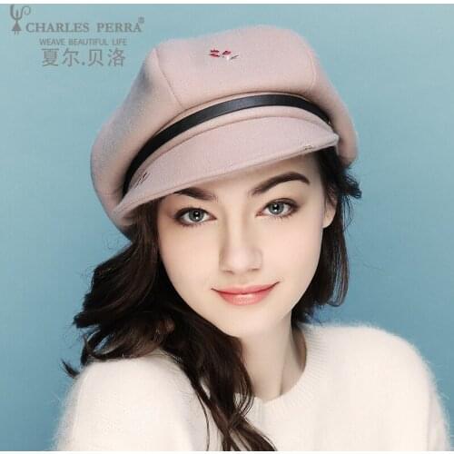 Lady Wool Fedoras Hat Kids Autumn Winter Beret Cap Female Fashion Cap Octagonal Hat Girls Outside Leisure Casual Hats B8675