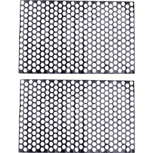 2Pcs 48 x 30cm Honeycomb Type Car Rear Tail Light Lamp Decal Stickers Universal