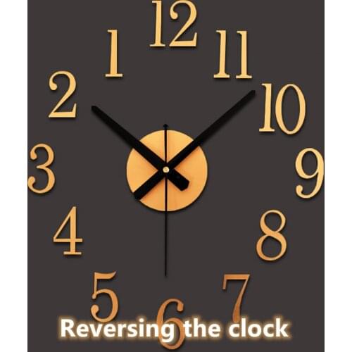 Watches Classic Acrylic Texture Vintage Large Wall Clock 3D Tridimensional DIY Watch Novelty Reverse clocks For home decor