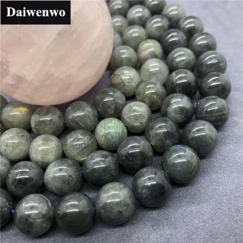AAA Black Labradourite Beads 6-10mm Round Natural Loose Stone Bead Diy Bracelet