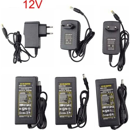 Led Power Supply Adapter 12V 1A 2A 3A 5A 6A 7A 8A 10A Led Transformer For WS2811 WS2815 5050 Led Strip Lights