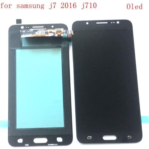 Amoled 2016 For Samsung Galaxy J7 J710 J710FN J710Y J710M Lcd screen Display Touch Glass Full Assembly