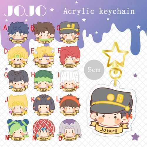 Cosmile JoJos Bizarre Adventure Kakyoin Jotaro Caesar Abbacchio Acrylic Keychain Creative Display Limited cosplay Gift