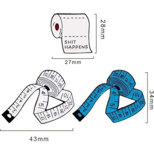 Brooch - Creative Tape Toilet Paper Modeling Enamel Alloy Badge Pin Clothing Bag Accessories Gift For Friends