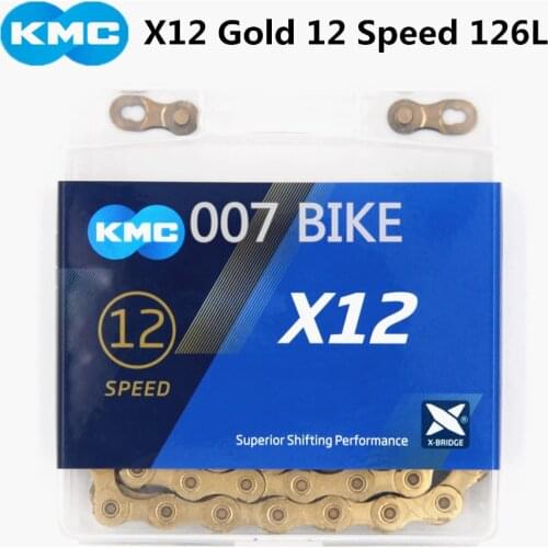 KMC X12 gold Chain 12 Speed Mountain Bike Bicycle Chain Original X12 Silver MTB Road Bike 126L 12 speed 24 Speed Chains KMC X12