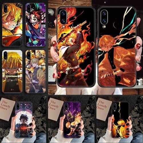 Anime Demon Slayer Phone case For Huawei Honor 6 7 8 9 10 10i 20 A C X Lite Pro Play black pretty funda trend cover 3D prime