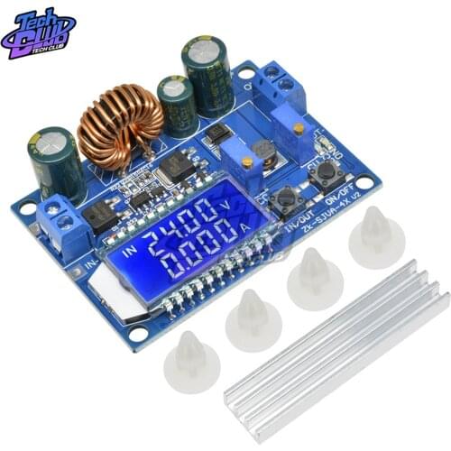 DC-DC 5.5-30V to 0.5-30V CC CV Step Up Down Voltage Converter 35W Adjustable Buck Boost Power Supply LCD Voltmeter Ammeter 12V