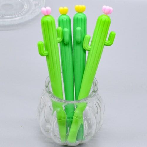 Cactus Gel Pen Novelty Stationery Kawaii Pen Black Ink Cute Pen Cute Writing Gel Pen Kawaii School Supplies Office Supplies
