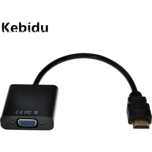 HDMI-compatible Micro HDMI-compatible Mini HDMI-compatible Male Adapter to VGA Female Built-in 1080p Chipset Converter