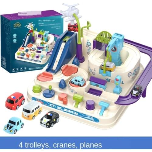 Toy Car Adventure Racing Rail Car Model Racing Educational Toys Children Track Game Brain Game Mechanical Interactive Train Toy