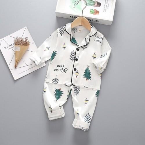 Girl Baby Cartoon Bunny Print Clothing Sets Autumn Spring Fashion Satin Pajamas Kids Casual Soft Sleepwear Childrens Homewear