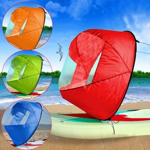 42"/108cm Sail Foldable Beach Kayak Boat Wind Sail Sup Paddle Board Sailing Canoe Stroke Paddle Rowing Boats Wind Clear Window