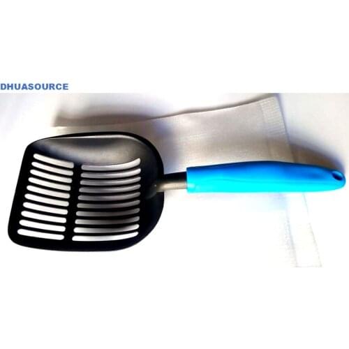 Cat litter scooper with deep shovel cat kit black sand shovels Non Stick Plated Aluminum Scoop