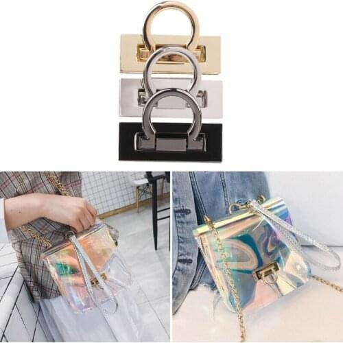 Metal Clasp Turn Twist Lock for DIY Craft Shoulder Bag Purse Handbag Hardware LX9F