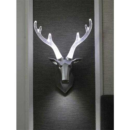 Nordic Silver Antler Resin Wall Lamp Modern Living Room Luxury Art Deco Corridor Aisle Hotel Restaurant Bedroom LED Wall Lights