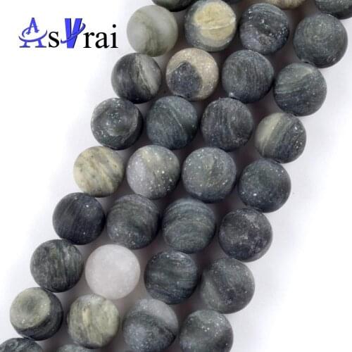 Natural Dull Polish Matte Green Grass Agates Stone Round Beads For Jewelry Making 4mm-10mm Spacer Loose Beads Diy Bracelets 15"