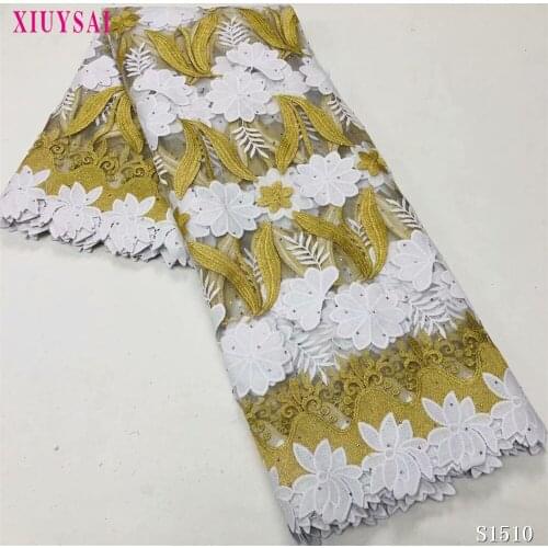 Nigerian Lace Fabric African Lace Fabric 2020 High Quality Lace Fabric French Lace Fabric 5 Yards For Wedding Dress P1510