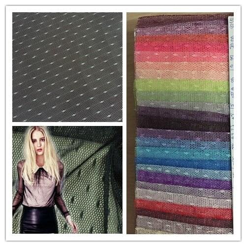 Wholesales! 165cm width 5yards colorful mesh fabric, spot dot mesh fabric, dress, tutu, wedding backdrop, garment fabric, tent