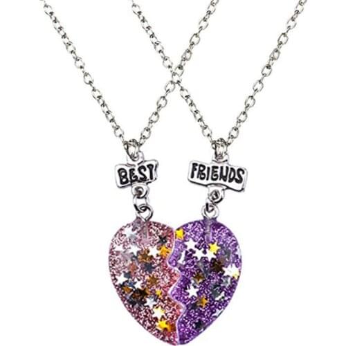 Friendship necklace heart-shaped letters good friend accessories children jewelry
