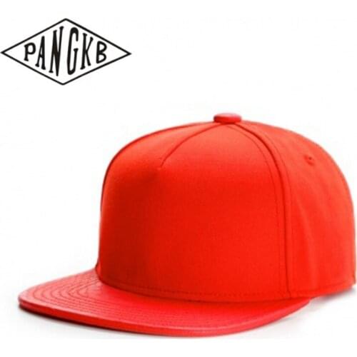 PANGKB Brand PAC RED CAP Solid blank hip hop sports snapback hat for men women adult outdoor casual sun baseball cap