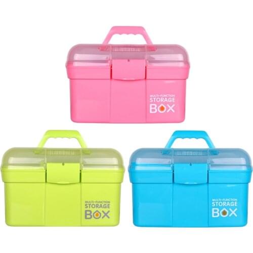 Hand-Held Desktop Storage Box Scissors Makeup Organizer Jewelry Nail Polish Pen Container Manicure Tool Case