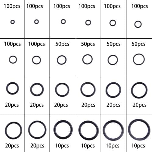 Universal 1.5mm 2.4mm 3.1mm O-Ring Seal Washer Gasket Assortment Kits Set For Car Pump Bearing Electrical Appliances