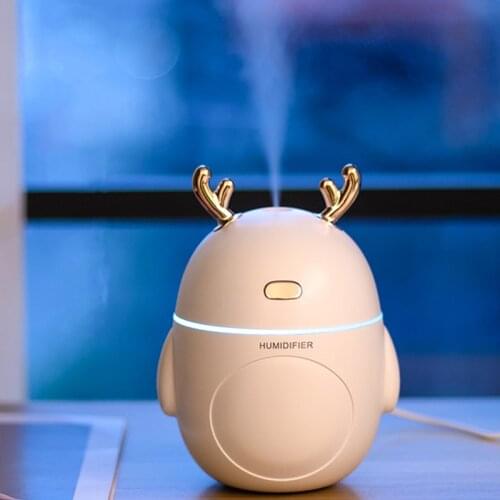 Lovely Deer Air Humidifier USB Ultrasonic Cool Mist Maker Fogger LED Light 3 in 1 Mini Aroma Diffuser Essential oil Humificador