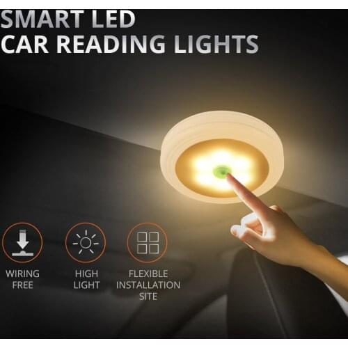 0.3W Mini LED Reading Ceiling Light Portable Book Desk Lamp LED Bulb Yellow White for Bedroom Rest Room Closet Cabinet Car