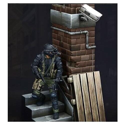 1:24 Resin Figure Model Kit Unassambled Unpainted //G756(with base and wall)