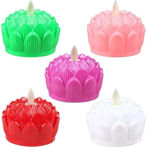 2021 New 1PC LED Lotus Buddhist Light Traditions Home Decoration Table Lotus LED Lamp Lighting Perfect for buddha Altar