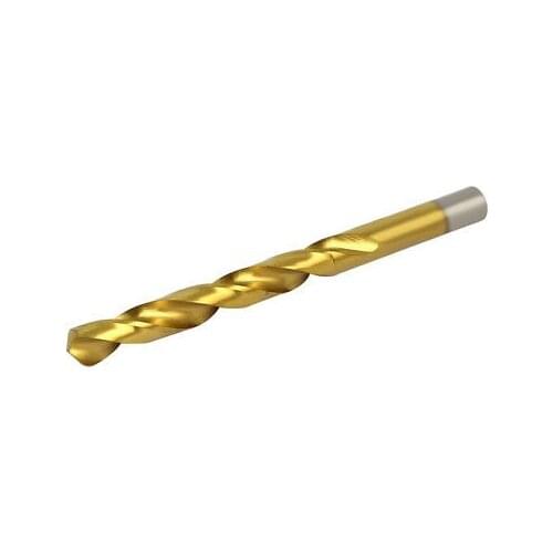 12mm Drilling Dia Titanium Plated 2 Flutes Straight Shank Twist Drill Bit