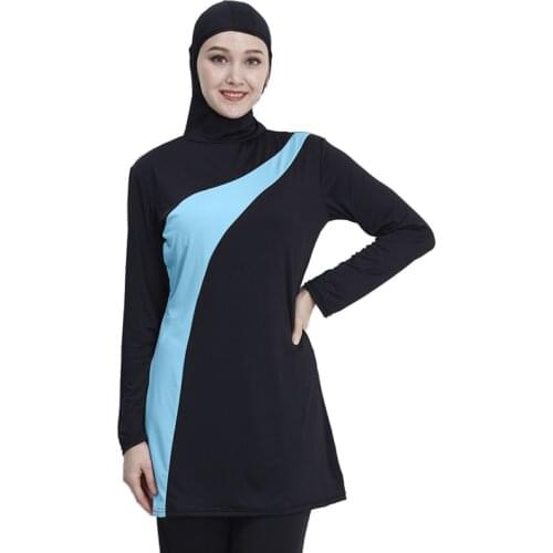 3XL Long Sleeve muslim swimsuit plus size swimwear women muslim swimwear Nylon Burkini Swimming maillot de bain femme musulmane
