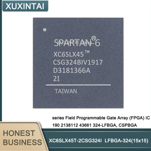 5Pcs/Lot XC6SLX45T-2CSG324I XC6SLX45T series Field Programmable Gate Array (FPGA) IC 190 2138112 43661 324-LFBGA, CSPBGA