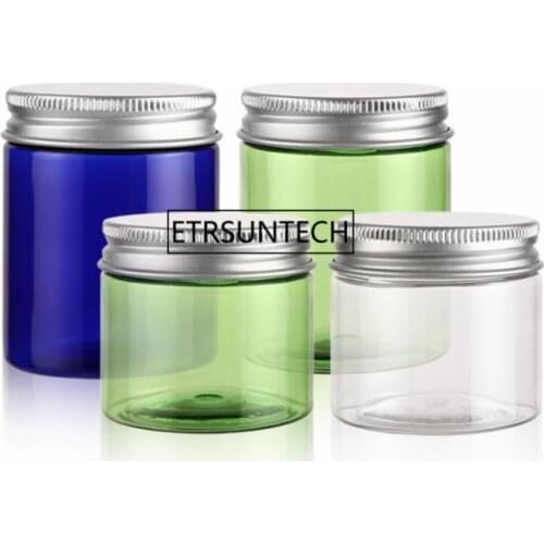 50g 80g PET Cream Jar Empty Plastic Cosmetic Packaging Facial Small Cream Container with aluminum lid F1902
