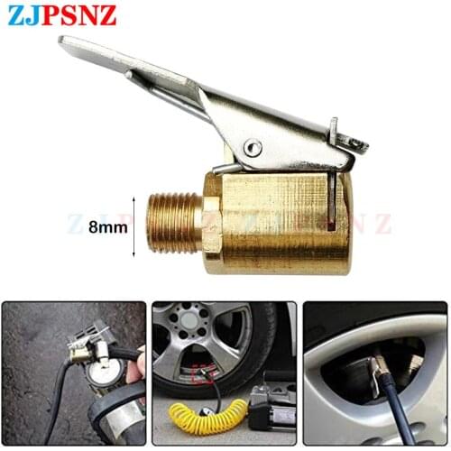 6mm 8mm Car Air Pump Thread Copper Nozzle Adapter Car Air Pump Adapter Fast Conversion Head Clip Type Nozzle Auto General Tools
