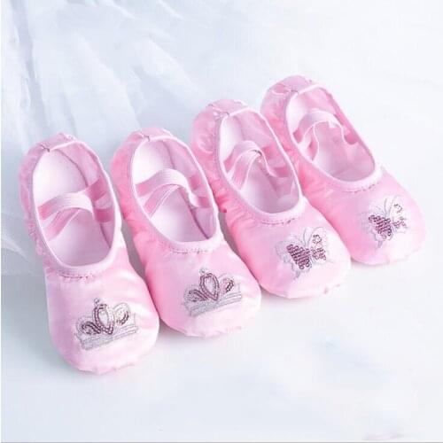 Embroidered Soft Sole ballet shoes for dancing For Kid Child Toddler Adult Slipper flats Yoga Shoes Leather Outsoles Durable B17