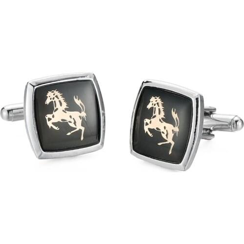 Free shipping, animal style brand horse Cufflinks French shirt sleeve button