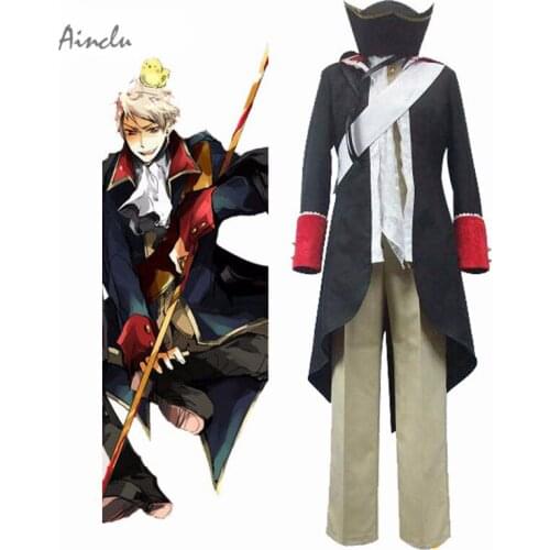 Ainclu Free Shipping New Axis Powers Military Uniform Unisex Hetalia Prussia Halloween Cosplay Costume Any Size For Halloween