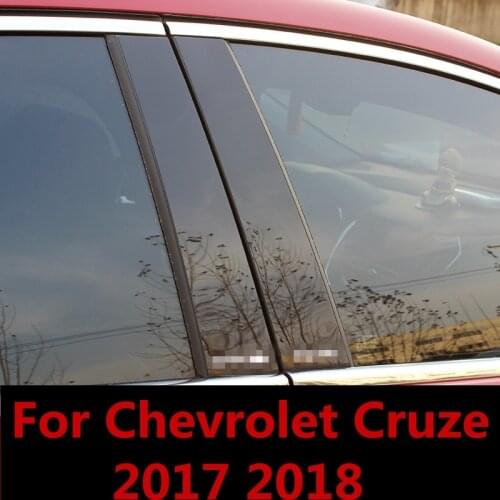 For For Chevrolet Cruze 2017 2018 trim Car Window BC Column sequins Stirps Cover Stickers Exterior decoration Auto Accessories