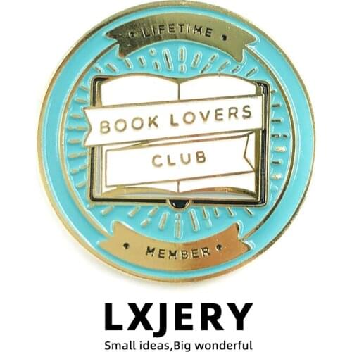 Book Lovers Enamel Pin Badge On Backpack Funny Brooch Pins For Clothes Broche ForSchoolbag Gift