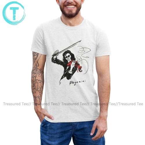 Devil T Shirt Paganini Playing A Red Violin T-Shirt Mens 100 Cotton Tee Shirt Fun Short Sleeve Print Tshirt