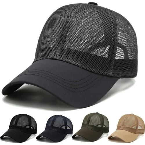 Summer Quick Drying Breathable Mesh Baseball Cap Men Women Truck Outdoor Mountaineering Fishing Hiking Running Sun Hat A139