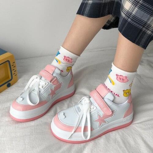 Daily College Student Street Trend Running Sports Lolita Shoes Cosplay Anime Woman Sneakers Japanese Harajuku Korea School Flats